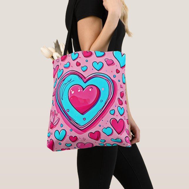 Pink Blue Heart Pattern (Von Nahem)