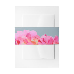 Pink Blue Hydrangeas elegante rosa violette Blumen Einladungsbanderole