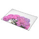 Pink Blue Hydrangeas elegante rosa violette Blumen Stofftischset (Auf Tisch)