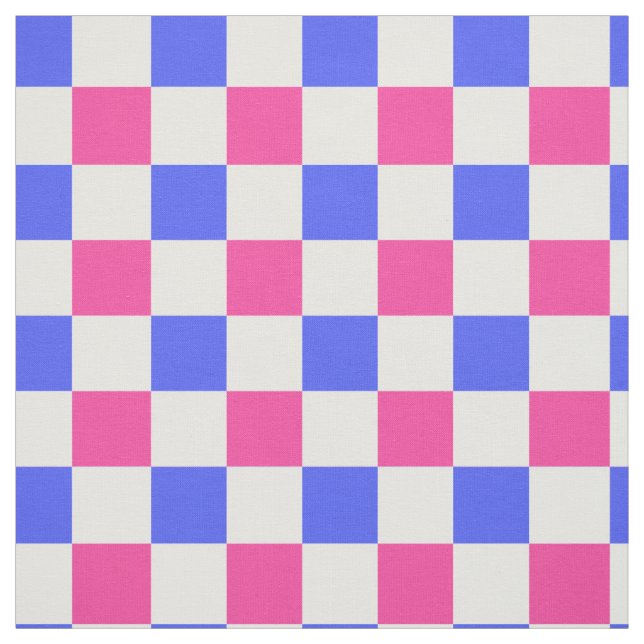 Pink Blue Kariert Karo Muster Stoff (Muster)