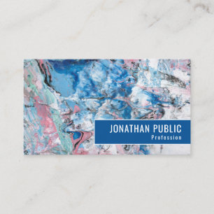 Pink Blue Lila Modern Abstrakt personalisieren Visitenkarte