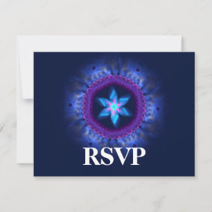 Pink-Blue Magen Hochzeit RSVP Karte