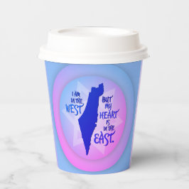 Pink/Blue Mein Herz ist in Ost-Israel Pappbecher