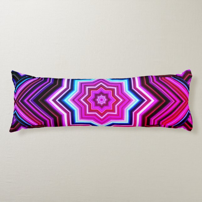 Pink & Blue Muster Kissen (Vorderseite)