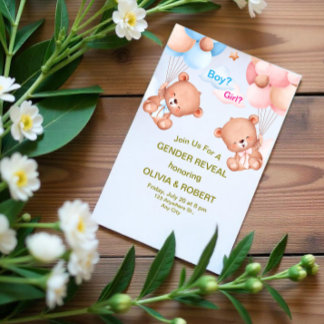 Pink Blue Niedlich Watercolor Gender offenbaren Ei Acryleinladungen