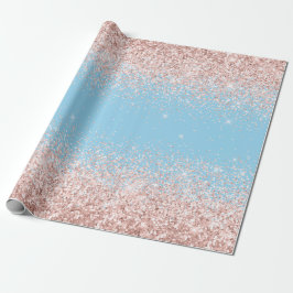 Pink Blue Ombre Glitzer Baby Gender Reveal Geschenkpapier