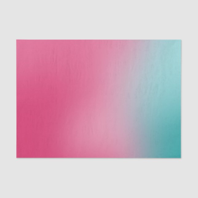 Pink Blue Ombre Gradient Blur Abstract Design Seidenpapier (Vorderseite)
