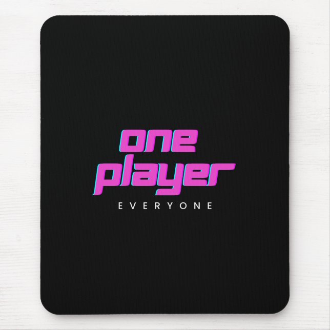 Pink & Blue One Player-Mauspad Mousepad (Vorne)