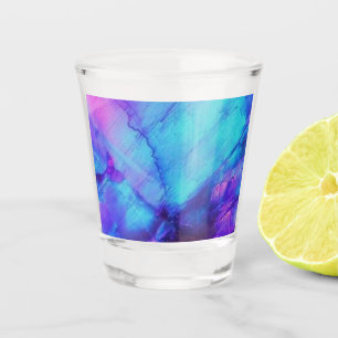 Pink & Blue Opal - Schnapsglas