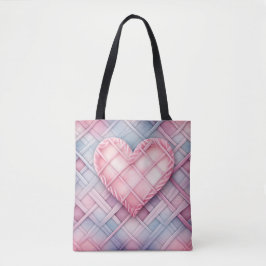 PINK & BLUE PASTEL KARIERT VALENTINE HERZEN