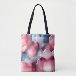 PINK & BLUE PASTEL KARIERT VALENTINE HERZEN