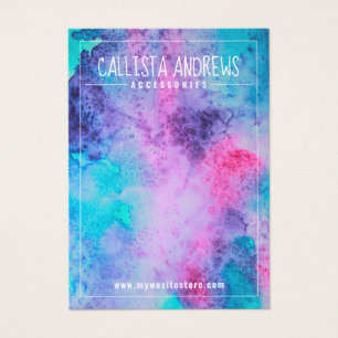 Pink Blue Salty Watercolor Earring Display