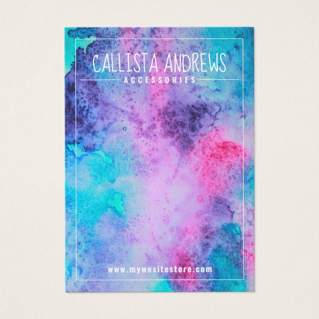 Pink Blue Salty Watercolor Earring Display (Vorderseite)