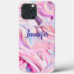 Pink Blue Wirbel Custom Case-Mate iPhone Case