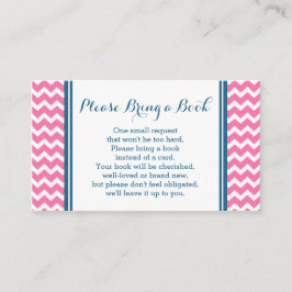 Pink Blue Zickzack Baby Showkarte Begleitkarte