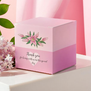 Pink blühende Lily Vielen Dank/ Glückwunsch zum Ge Geschenkschachtel