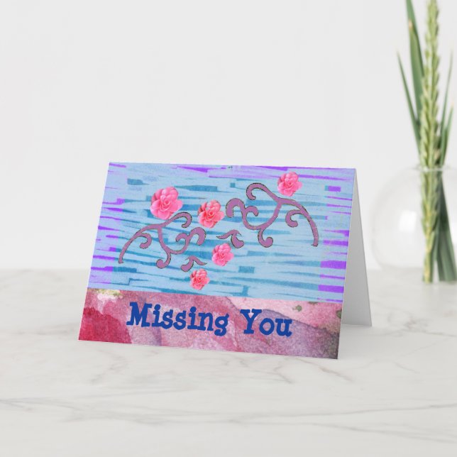 Pink-Blume anpassbar Karte (Vorderseite)