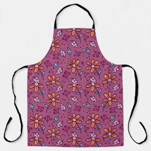 Pink Blume Art Pattern Ästhetische Blume PNG Tradi Schürze