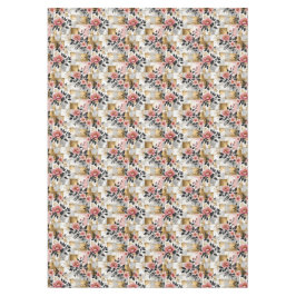 Pink Blume Bouquets auf den Plätzen Gold und Weiß Tischdecke