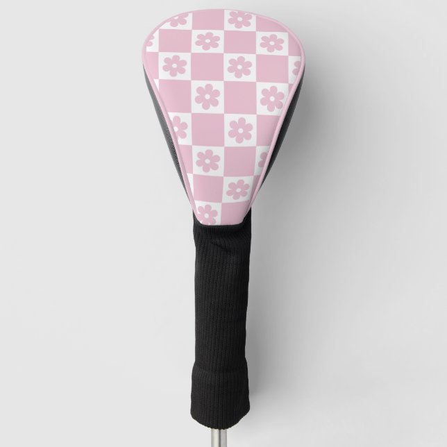 Pink-Blume Golf Headcover (Vorderseite)