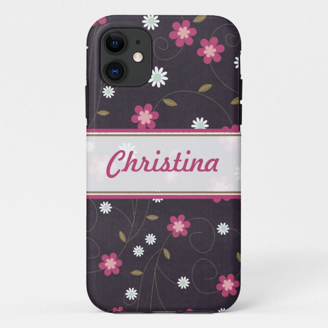 Pink Blume Mate ID™ iPhone 5 Fall Case-Mate iPhone Hülle (Rückseite)