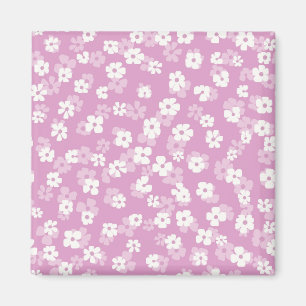 Pink-Blume-Muster Magnet