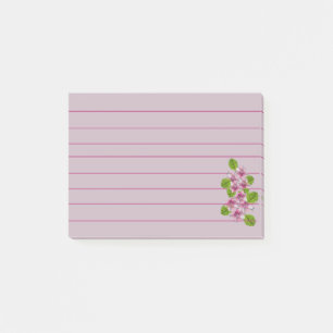 Pink-Blume nach dem Einlesen Post-it Klebezettel