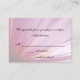 Pink Blume Petal Wedding Response Card Begleitkarte