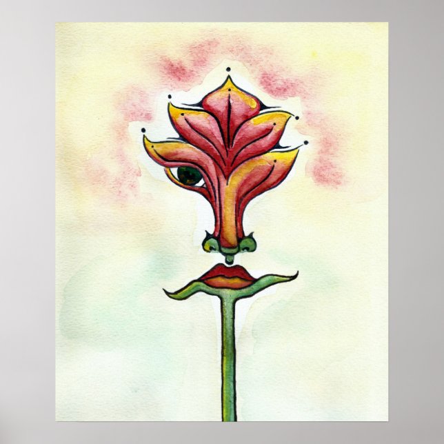 Pink Blume Poster (Vorne)