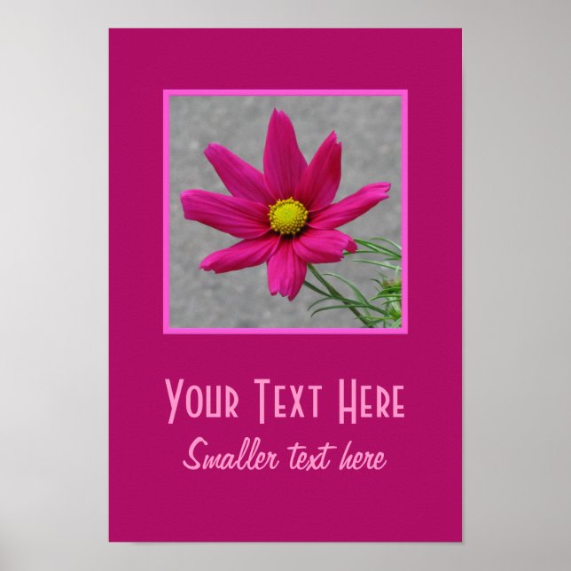 Pink-Blume-Sonderposter Poster (Vorne)