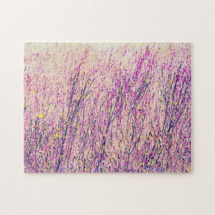Pink Blume Wiese Art Puzzle