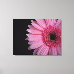 Pink Blumen Wrapped Canvas Leinwanddruck