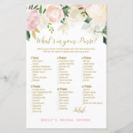 Pink Blush and Gold Brautparty Game DRUCKT