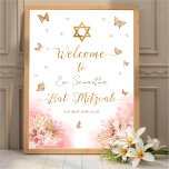 Pink Blush Bat Mitzvah Begrüßung Schildschaumplatt Poster<br><div class="desc">Das "Bat Mitzvah Welcome Sign Pink Butterflies" ist ein schönes und elegantes Begrüßungszeichen, das sich perfekt für eine Bat Mitzvah Feier eignet. Dieses Schild weist zarte Schmetterlingsdesigns in einem sanften rosa Ton auf und verleiht der Veranstaltung eine Touch der Eleganz und Freude. Es wurde von CaMiDesigns entworfen. Für Bestellungen, Versand,...</div>