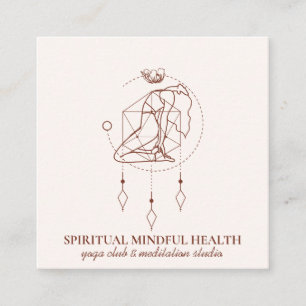 Pink Blush Beauty Meditation Chakra Yoga Coach Quadratische Visitenkarte