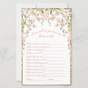Pink Blush Brautparty Game