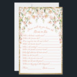 Pink Blush Brautparty Hochzeit<br><div class="desc">Hübsches Rosa-Rosa-Aquarellspiel mit botanischem Brautparty. "Wie werden wir die Braut kennen?" Ideal für Ihre Brautparty-Veranstaltung.</div>