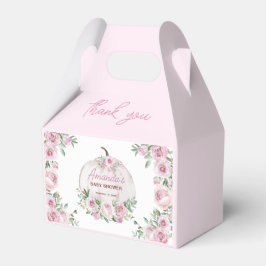 Pink Blush Floral Pumpkin Baby Dusche Danke Geschenkschachtel