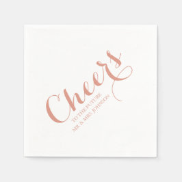 Pink Blush Future Mr. & Mrs. Name Simple Wedding Serviette