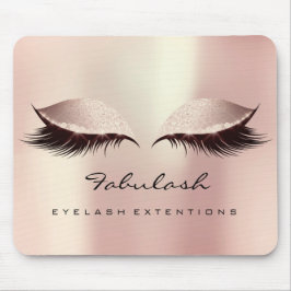 Pink Blush Glitzer Name Beauty Lashes Makeup Mousepad