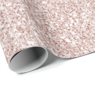 Pink Blush Glitzy Glitzer Geschenkpapier