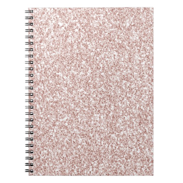 Pink Blush Glitzy Glitzer Notizblock (Vorderseite)