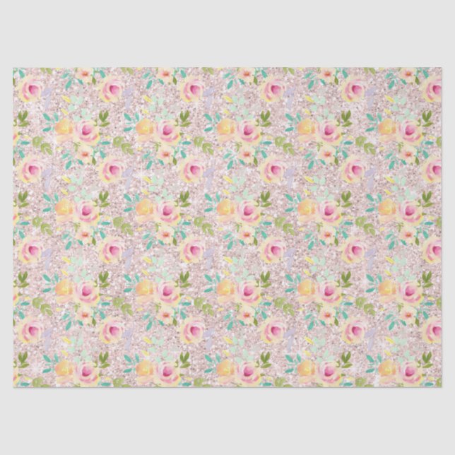 Pink Blush Imitate Glitzer Sparkor Seidenpapier (Vorderseite)