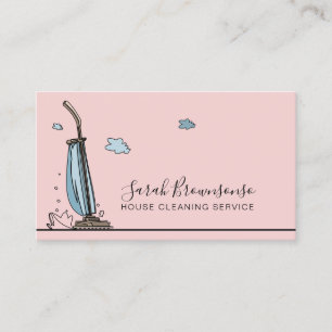 Pink Blush Janitorial Maid House Reinigungsdienste Visitenkarte