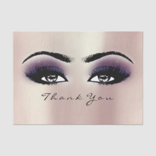 Pink Blush Lila Blush Metallic Danke für Ihre Auge Seidenpapier