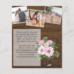 Pink Blush Mint Bloral FOTO Danke für Ihre Hochzei