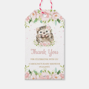 Pink Blush Niedlicher Igel Vielen Dank Geschenkanhänger