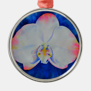 Pink Blush Orchid Ornament Aus Metall