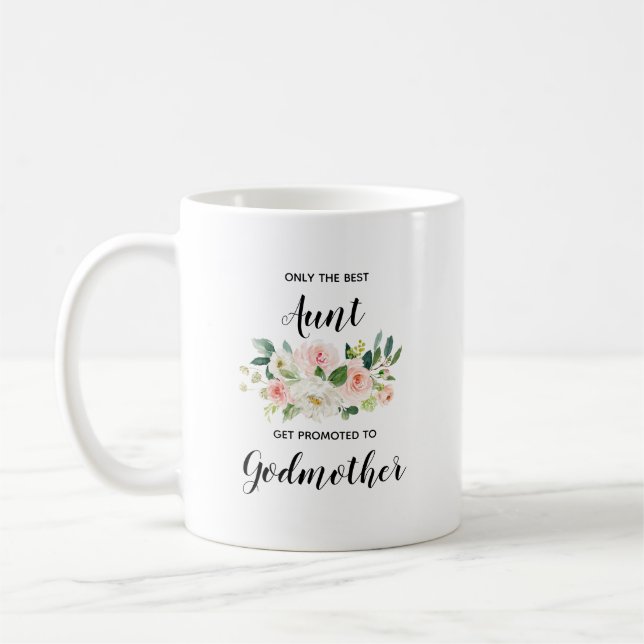 Pink Blush Personalisiertes Geschenk für Großmutte Kaffeetasse (Links)