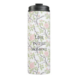 Pink Blush Rose Floral Thermosbecher